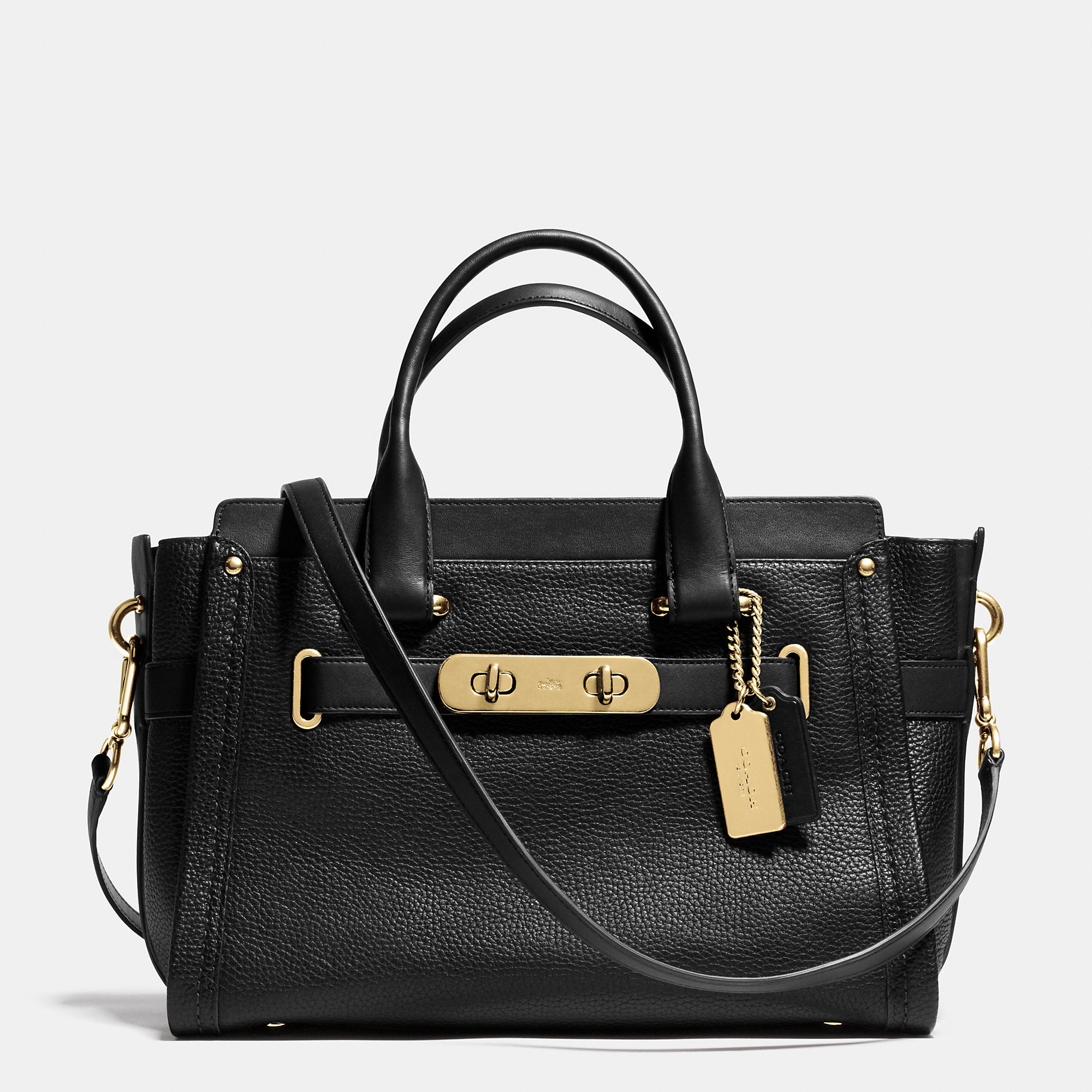 Causual Coach Swagger Carryall In Pebble Leather | Women - Click Image to Close